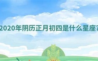 正月初四是什么星座(2004年农历正月初四是什么星座)