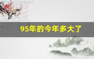 95年的今年多大了(95年的今年多大了虚岁)