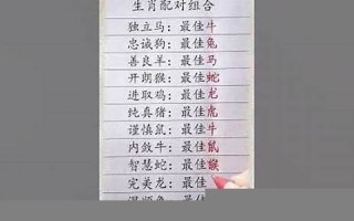 生肖速配(十二生肖速配)