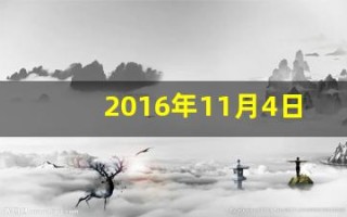 2016年11月4日(2016年11月4日什么正式生效)