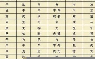 生肖配对表(生肖配对表合与不合)