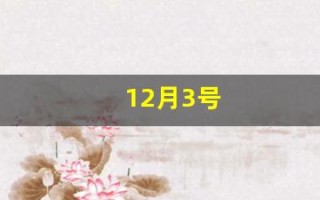 12月3号(12月3号100天之后是多少号)