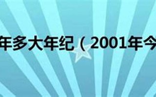 2001年出生的今年多大了(2001年出生的今年多大了填表怎么填)